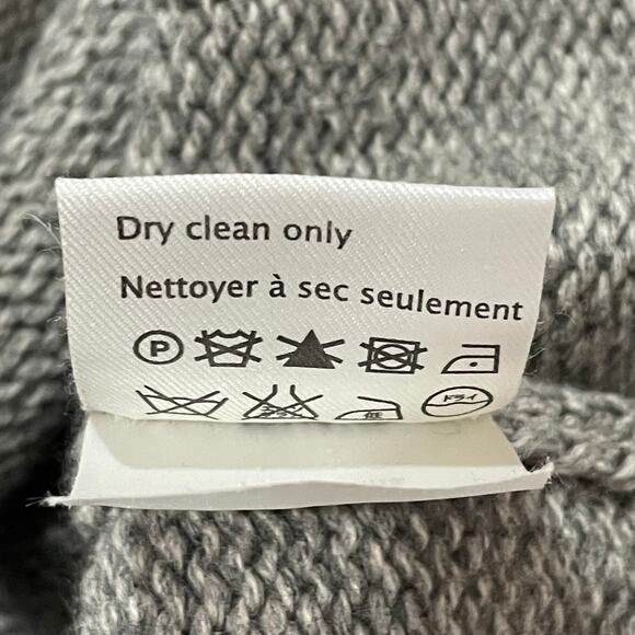 3.1 Phillip Lim Cashmere Deep V Neck Sweater Tunic - Gray - Small - Picture 11 of 11